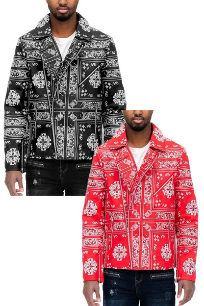 Bandana Leather Jacket