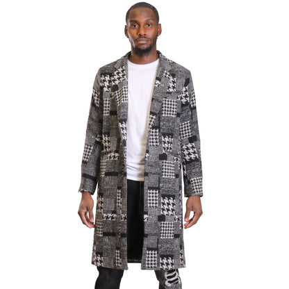 Neo Houndstooth Wool Coat Jacket