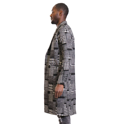 Neo Houndstooth Wool Coat Jacket