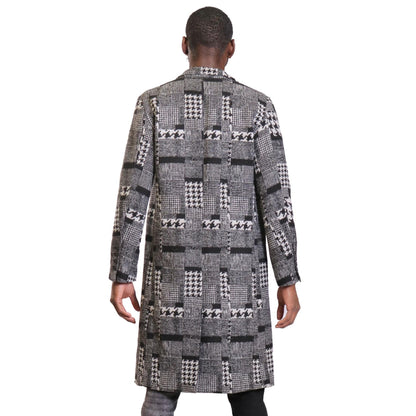 Neo Houndstooth Wool Coat Jacket