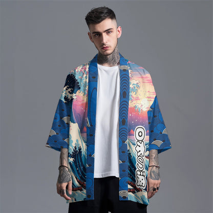 Blue Waves Kimono
