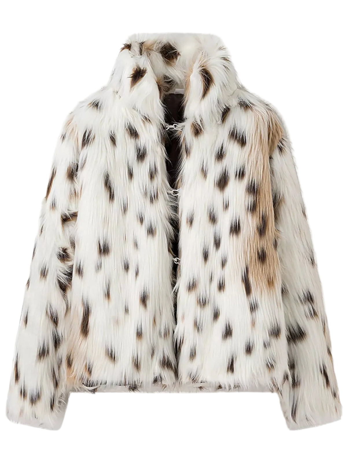 Faux Fur Leopard Turtleneck Outerwear
