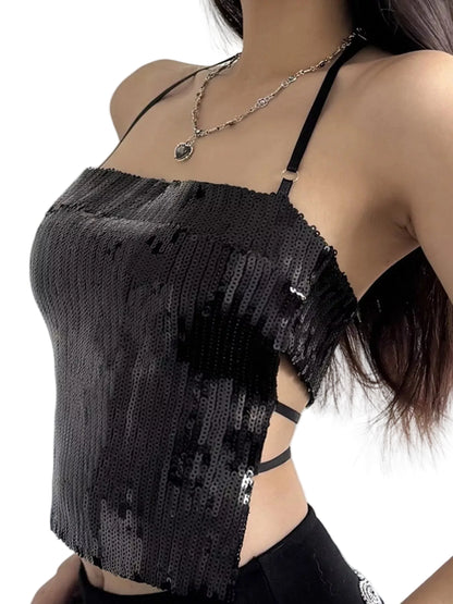 Sequin Halter Neck Cami