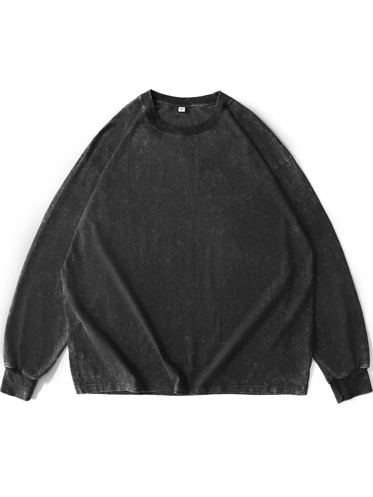 Vintage Acid Wash Oversized Long Sleeve T-Shirt — additional product view | KRIFFA