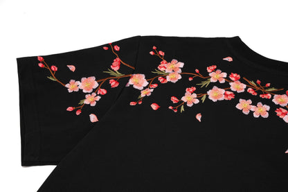 Sakura Flowers Embroidered Tee