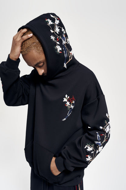 Flowers Embroidery Hoodie