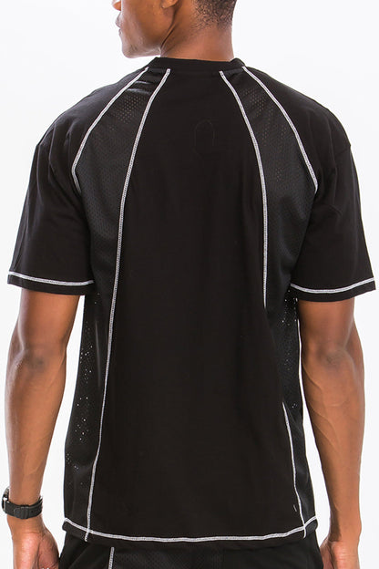 Alvin Mesh Contrast Short Set