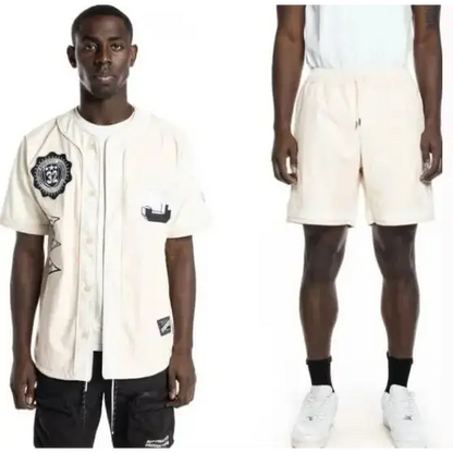 Baseball Leather Jersey and Shorts Set.