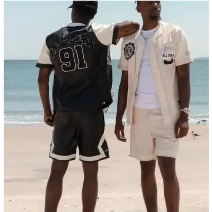 Baseball Leather Jersey and Shorts Set.