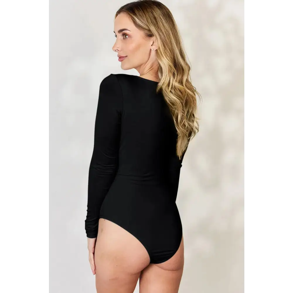 Basic Bae Full Size Round Neck Long Sleeve Bodysuit.