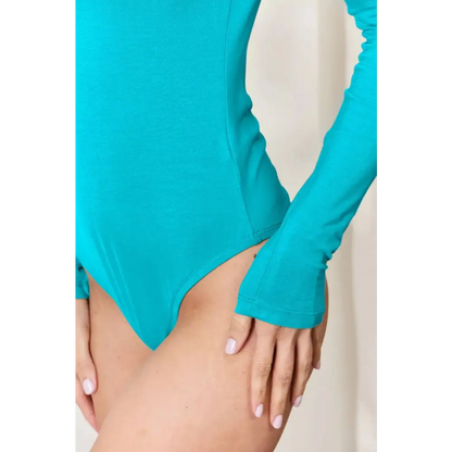 Basic Bae Full Size Round Neck Long Sleeve Bodysuit - KRIFFA 