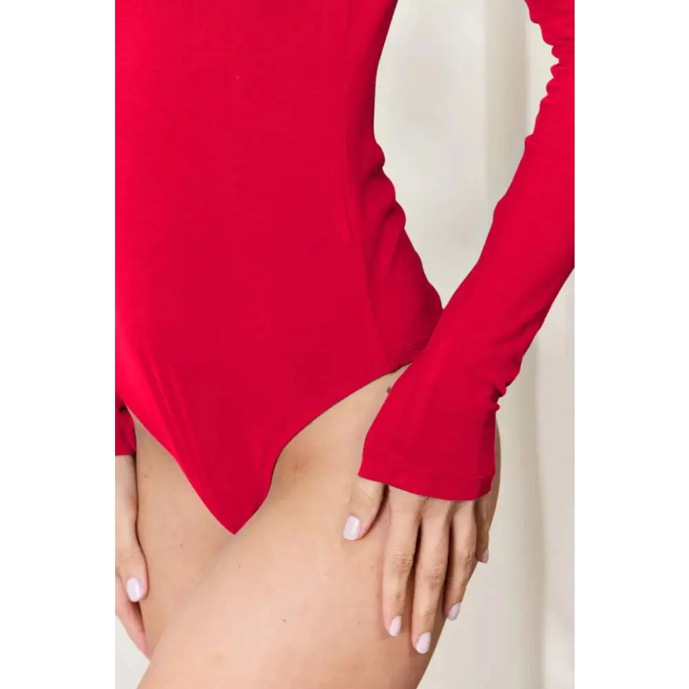 Basic Bae Full Size Round Neck Long Sleeve Bodysuit.