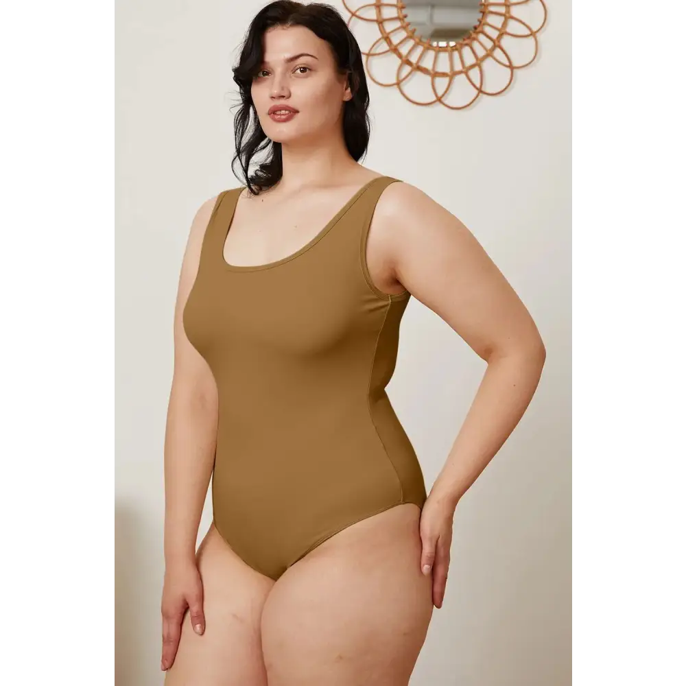 Basic Bae Full Size Square Neck Sleeveless Bodysuit.