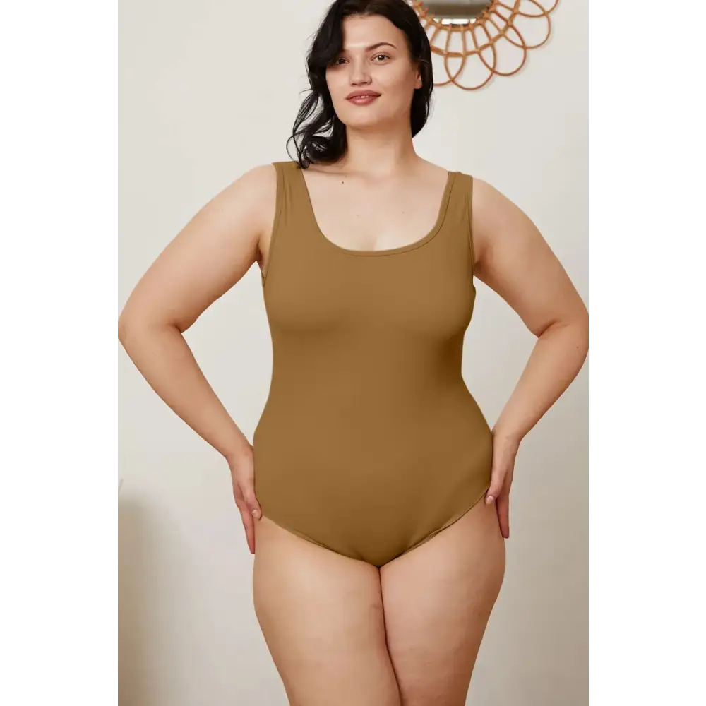 Basic Bae Full Size Square Neck Sleeveless Bodysuit.