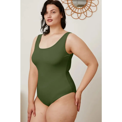 Basic Bae Full Size Square Neck Sleeveless Bodysuit - KRIFFA 