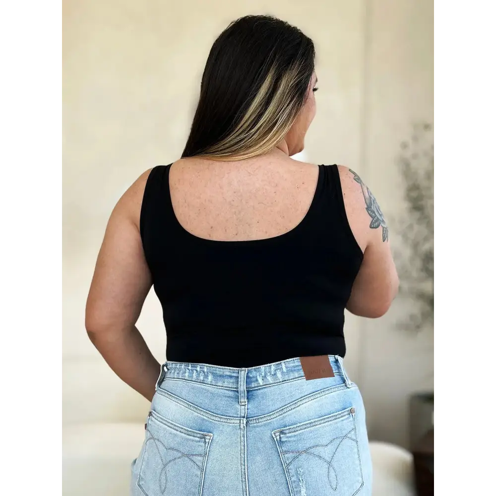 Basic Bae Full Size Square Neck Sleeveless Bodysuit.