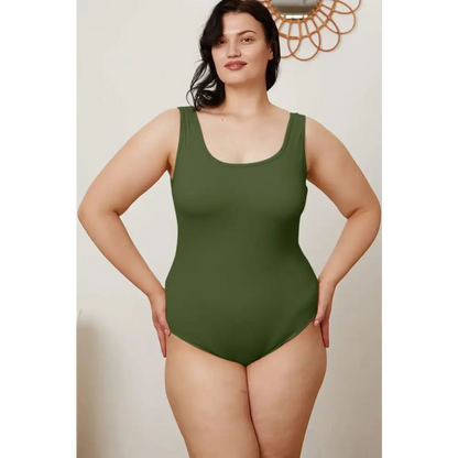 Basic Bae Full Size Square Neck Sleeveless Bodysuit - KRIFFA 