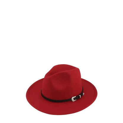 Basic Buckle Fedora Hat.