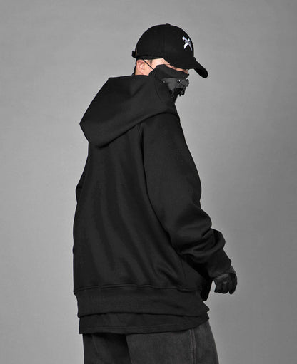 Layered Hoodie | Black