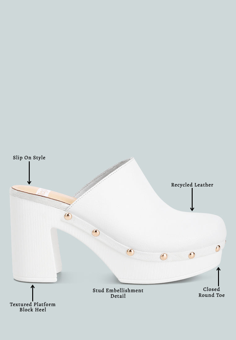 Benji Recycled Leather Clogs