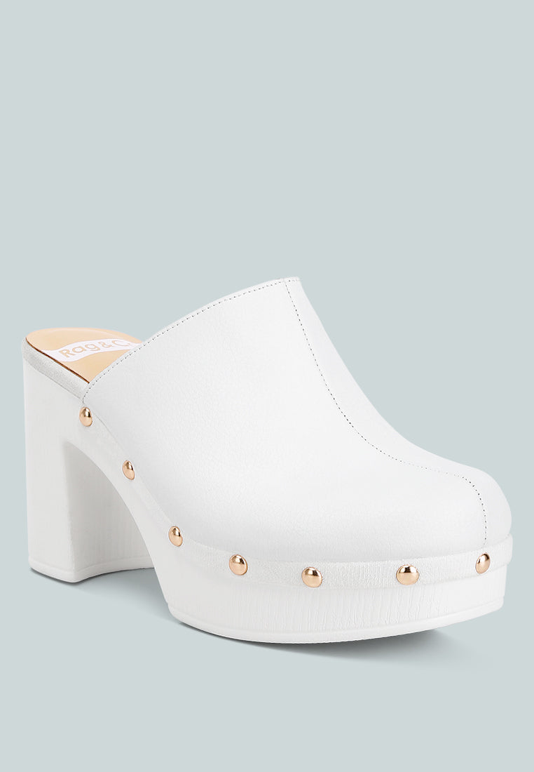 Benji Recycled Leather Clogs