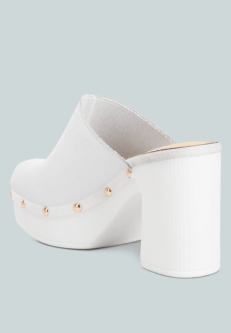 Benji Recycled Leather Clogs