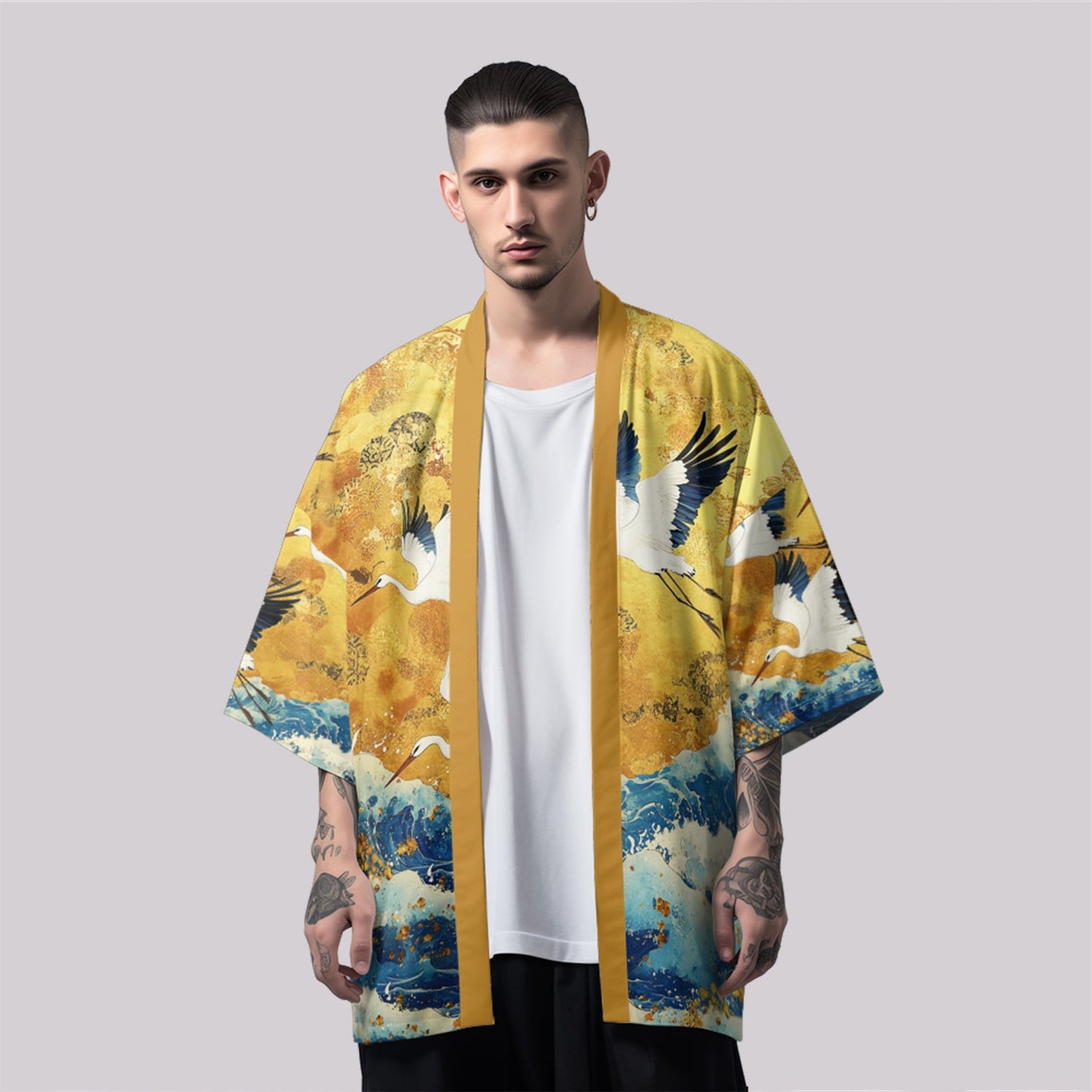 Golden Cranes Kimono