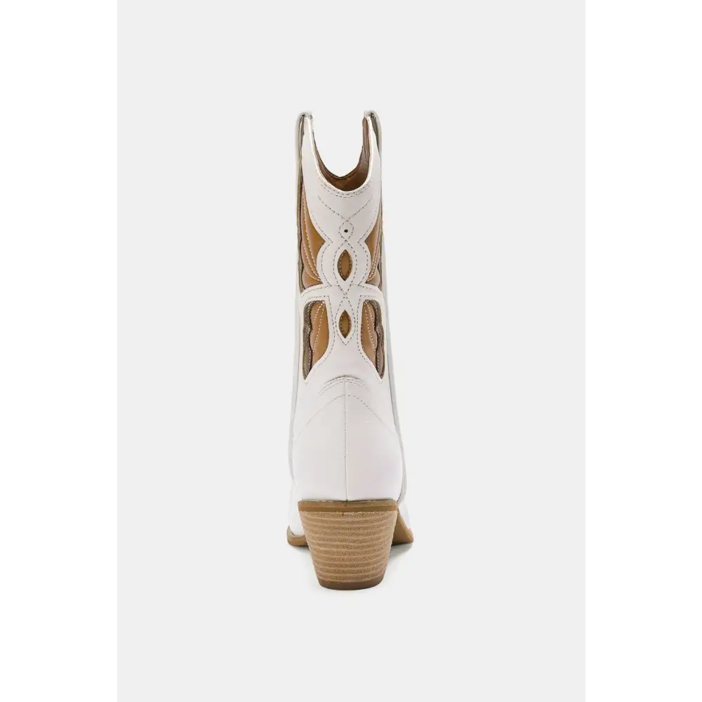 Butterfly Cut Detail Point Toe Boots.