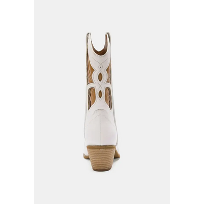 Butterfly Cut Detail Point Toe Boots.