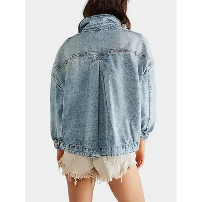 Button Up Long Sleeve Denim Jacket.