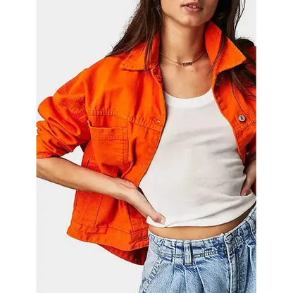 Button Up Long Sleeve Denim Jacket.