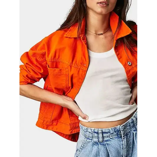 Button Up Long Sleeve Denim Jacket.