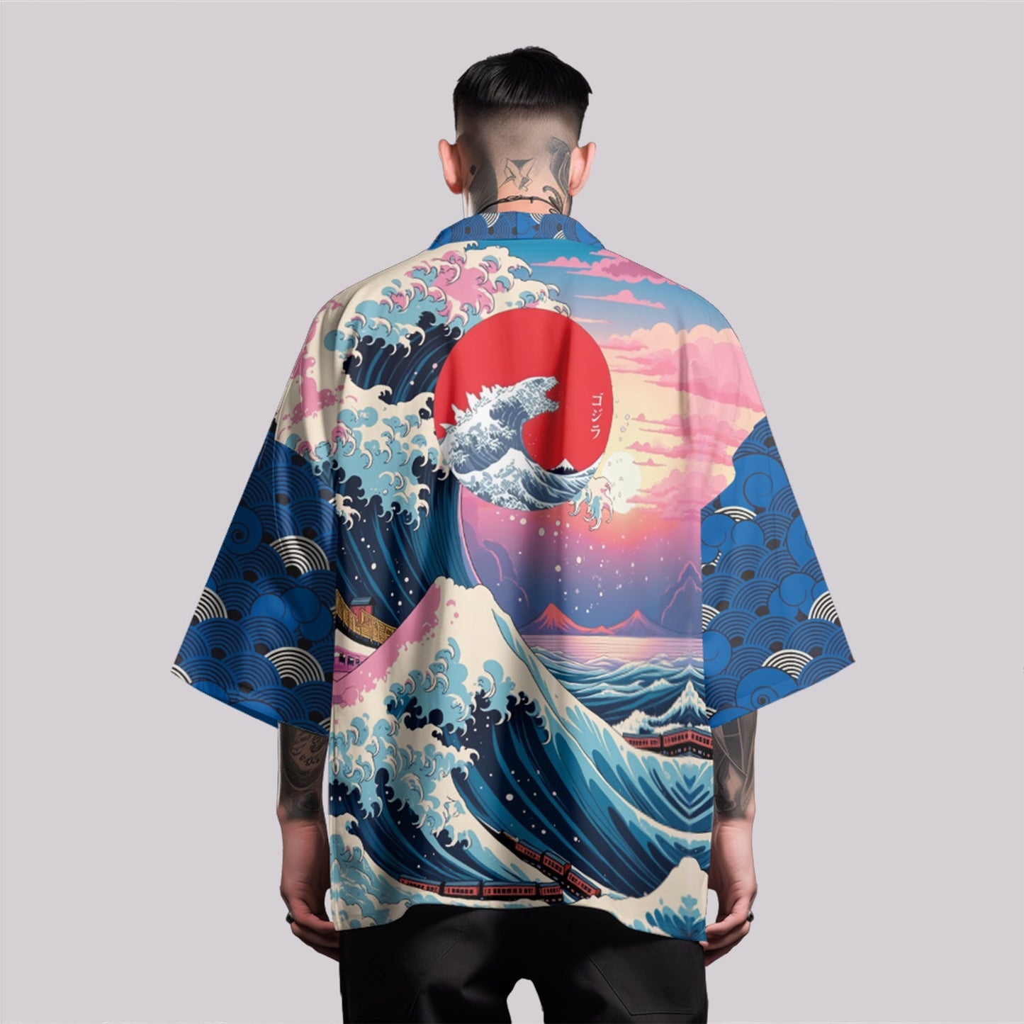 Blue Waves Kimono