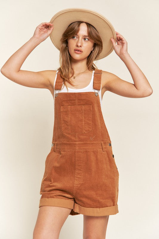 Corduroy Adjustable Shoulder Straps Overall