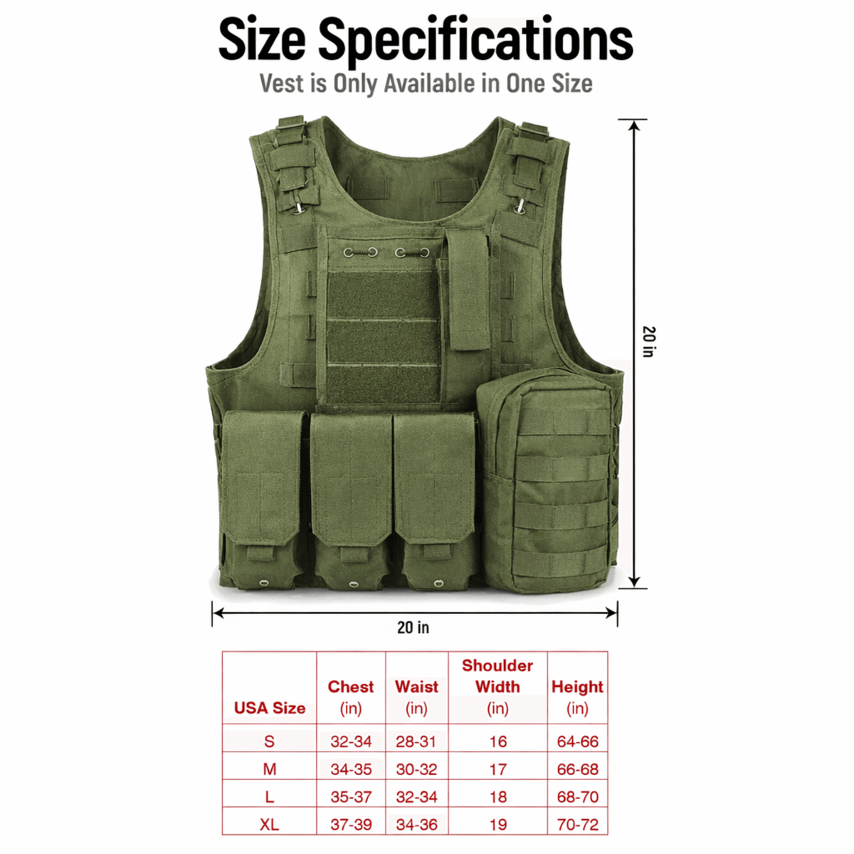 Tactical Military Tactical Plate Carrier Vest