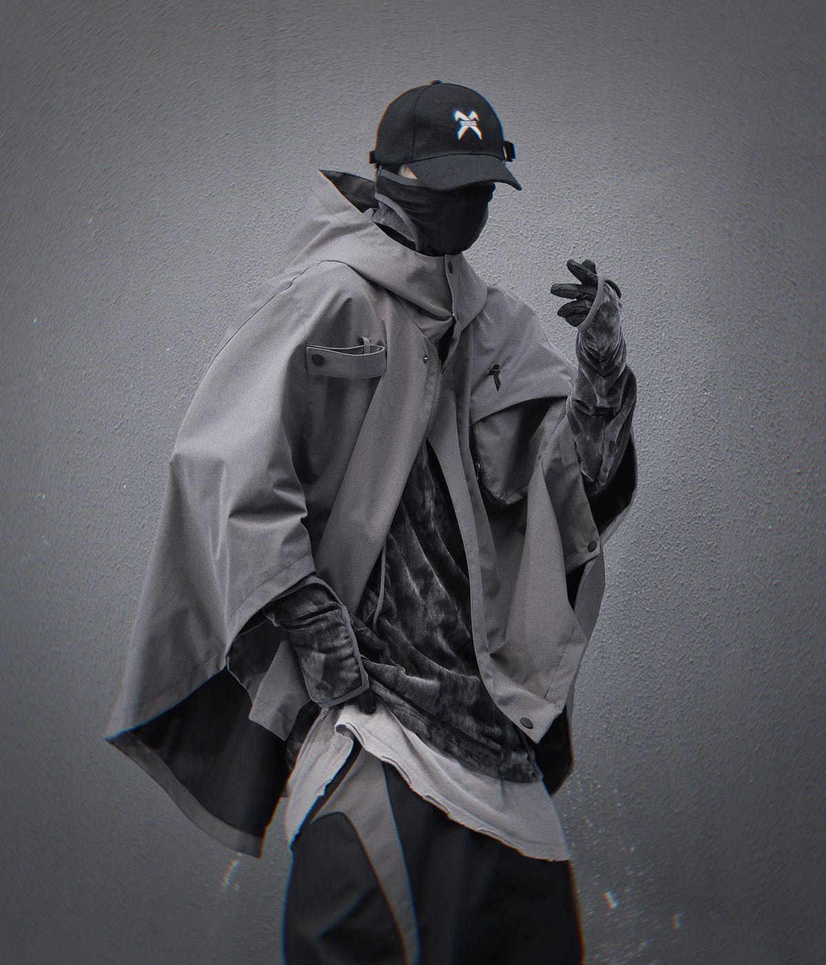 Grey I-Tech Poncho