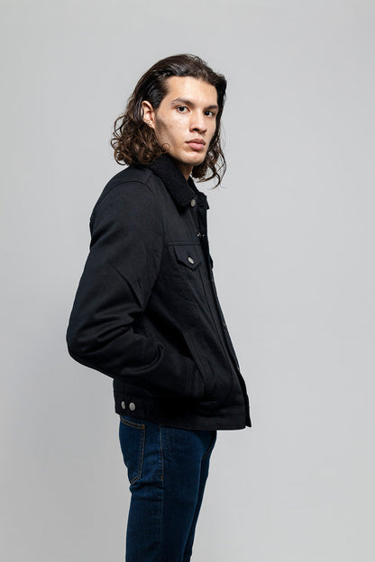 Cain Faux Shearling Twill Jacket