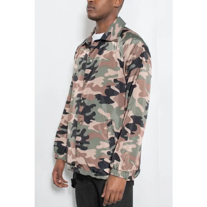 Camo Print Coach Jacket.