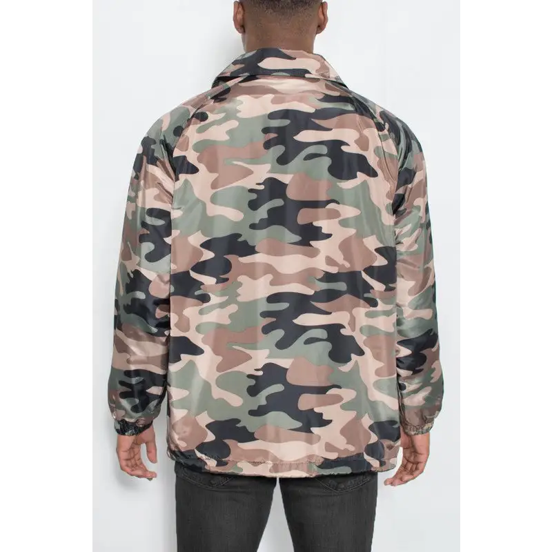 Camo Print Coach Jacket.