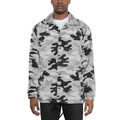 Camo Print Coach Jacket.