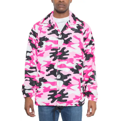 Camo Print Coach Jacket.