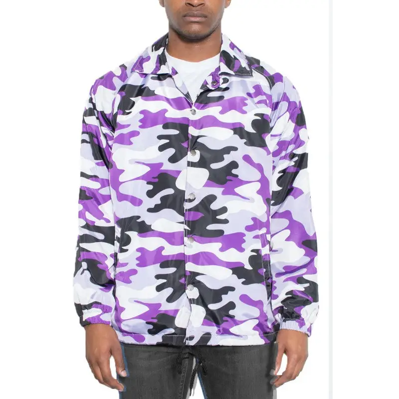 Camo Print Coach Jacket.