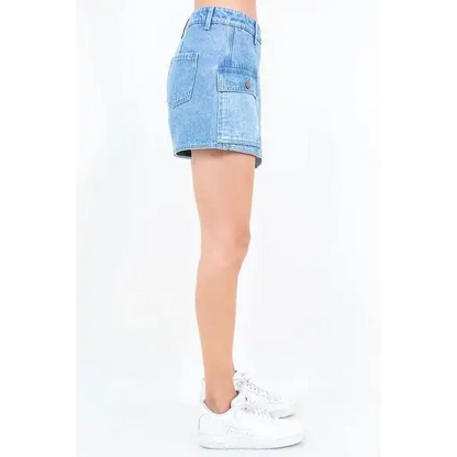 Cargo Pocket Denim Skort.