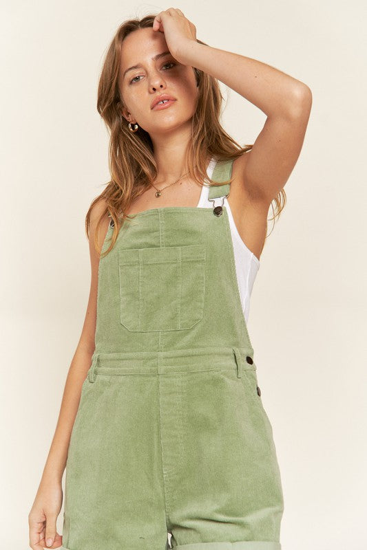 Corduroy Adjustable Shoulder Straps Overall