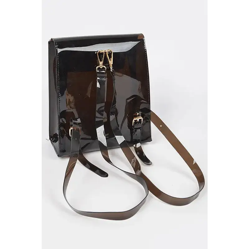 Cleared Transparent Iconic Backpack.