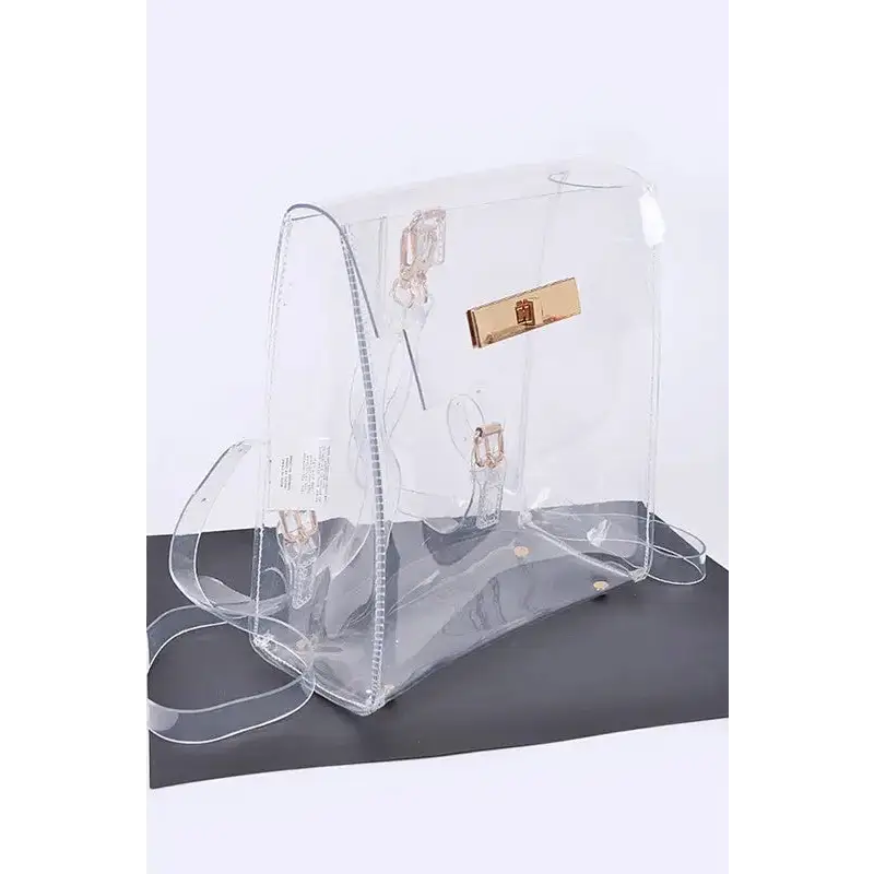 Cleared Transparent Iconic Backpack.