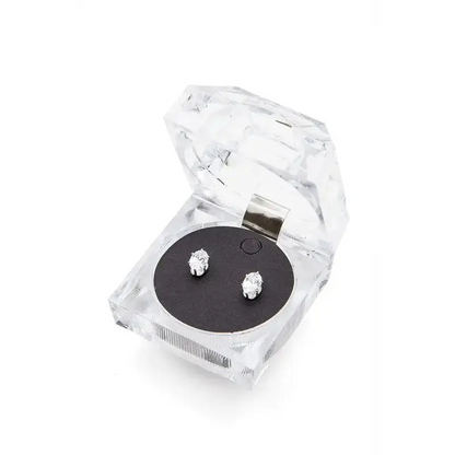 Cubic Zirconia Oval Studs 7mm.