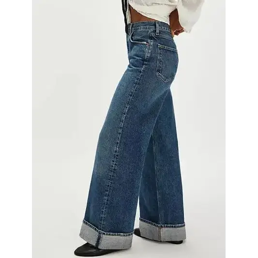 Cuffed Jeans with Pockets.