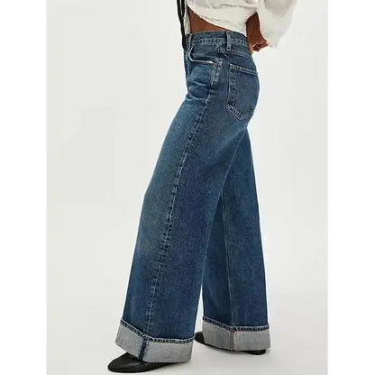 Cuffed Jeans with Pockets.