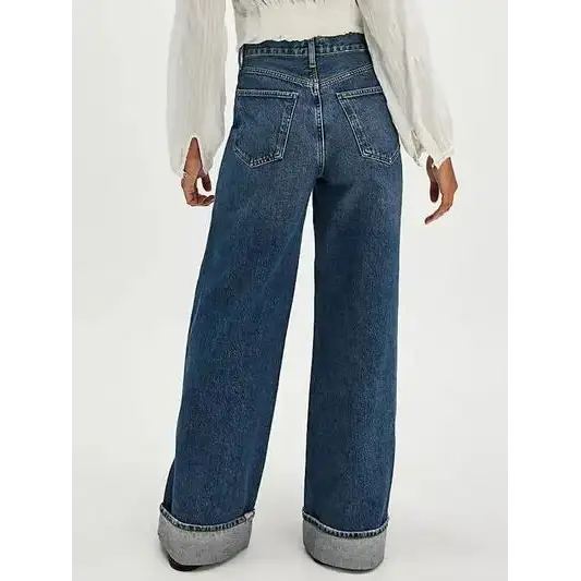 Cuffed Jeans with Pockets.